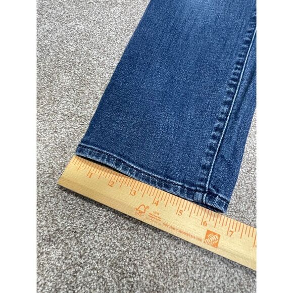 Talbots flawless five pocket women curvy slim ankle sz 8 high rise blue jeans - Picture 4 of 12
